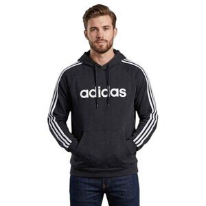 Adidas Mens Hoodie Sweatshirt Size Medium Black Pullover Classic Athletic